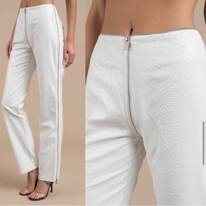 New I.AM.GIA Salt Zipper Pants Ivory Snake Size XS with tags